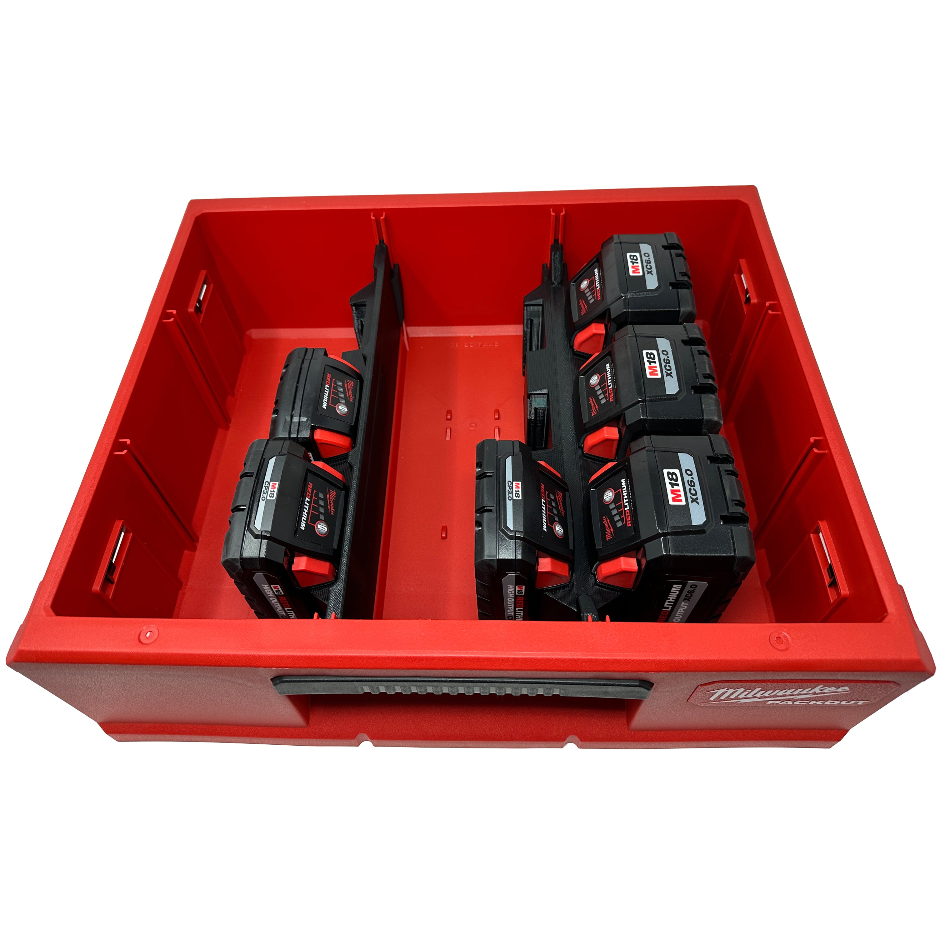 Milwaukee PACKOUT intergrated battery storage M12, M18 external/internal