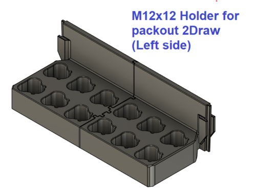 2-Drawer Intergrated Storage for M12/M18 Batteries