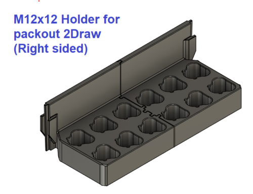 2-Drawer Intergrated Storage for M12/M18 Batteries