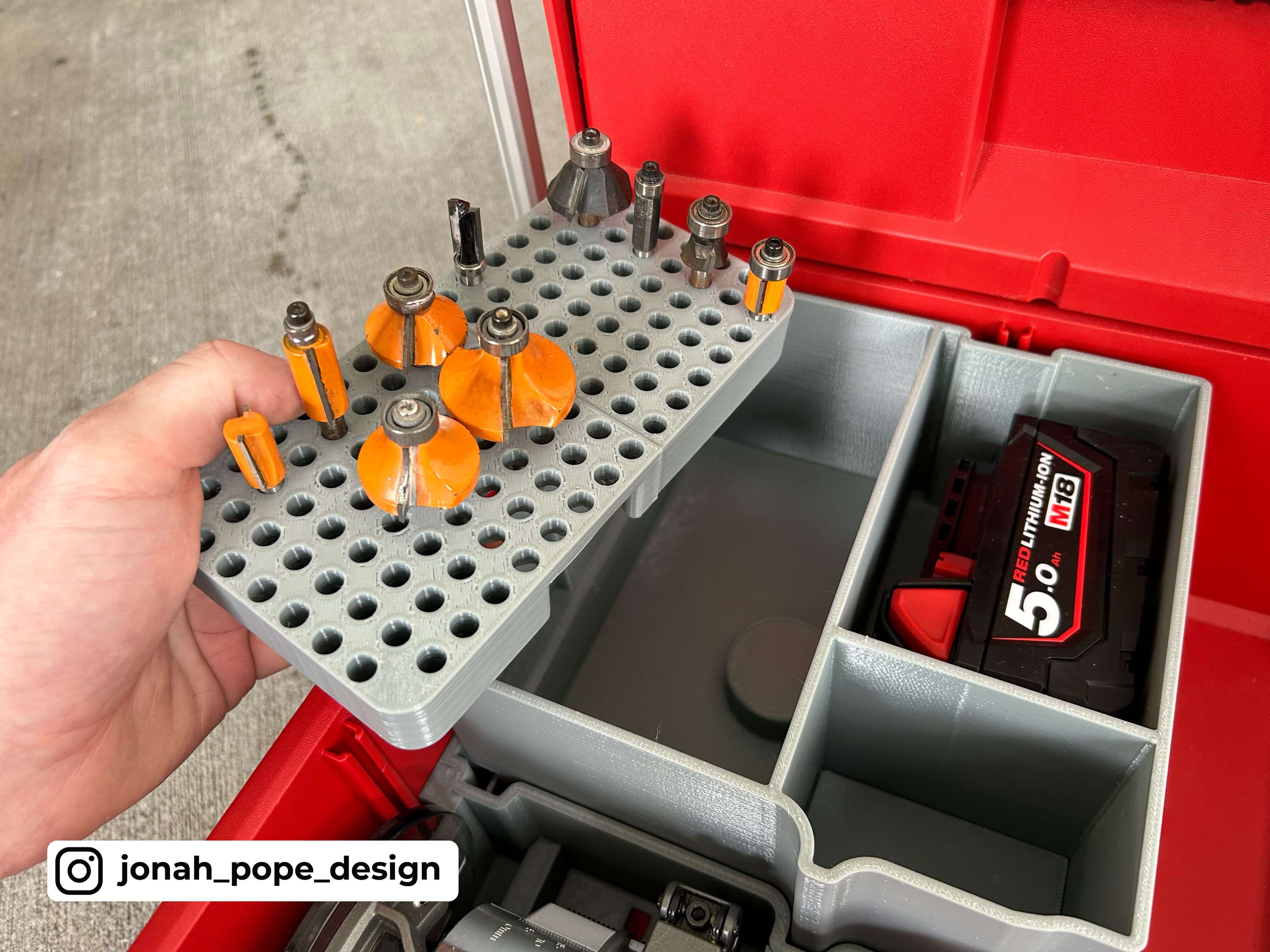 Model Handel Router Drawer Drawer Insert for M18 Router