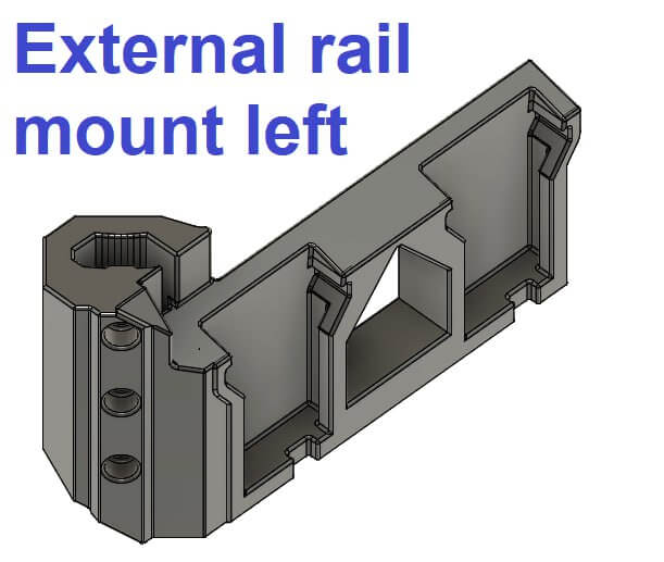Rail Mount M18 Battery Holder - 1x, 2x, 4x Configurations