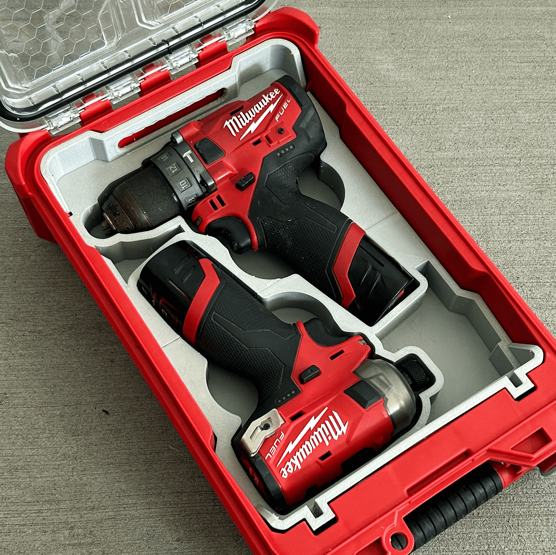 Driel Box Packout Insert for M12 Drill Gen 2 and Impact Surge Driver